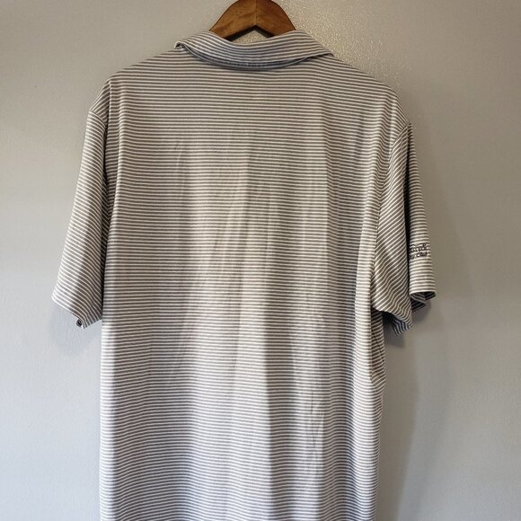Under Armour Men's White Gray Stripe Loose Golf Polo Shirt XL The Royal Fox - Picture 7 of 7